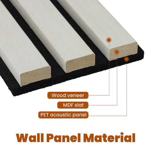 3-side Wall Board Panel Wood Slatted Soundproof Decorative Acoustic panels Factory