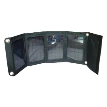 Folding Solar Charger, 14-watt Folding Solar Charger w/Dual USB Ports and Ultra-slim Panels