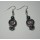 Hematite Earring with silver color finding