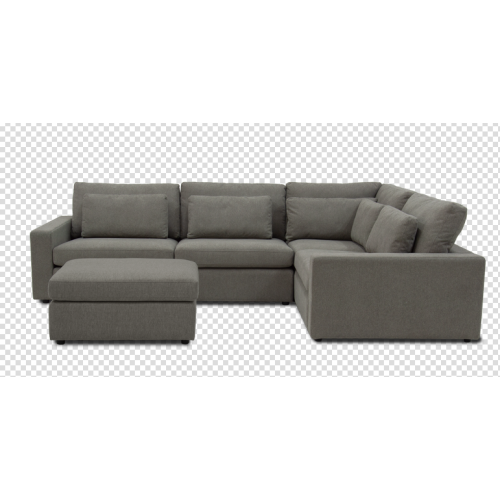 Multi person sofa fabric gray
