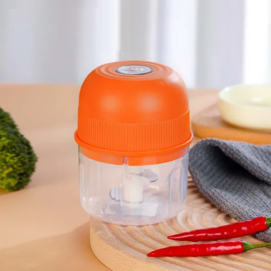 Cordless Mini Electric Garlic Chopper with Type C Charging and 304 Stainless Steel Blade