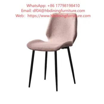 Dining Furniture Beige Leather Restaurant Chairs Wholesale Hotel Restaurant Elegant Metal Legs Soft Seat PU Chair