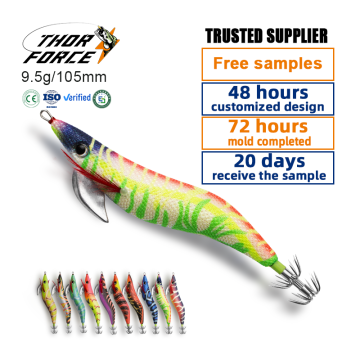 THORFORCE OEMODM 24.6g 16g 9.5g 140mm 121mm 105mm 3D Eyes EGI Squid Jig Sal Water Jigging Lead Weight Squid Lure" 

However, for a more concise and SEO-friendly title, you might consider:

"THORFORCE OEMODM Squid Jig - 3D Eyes EGI Jigging Lure (24.6g/16g/