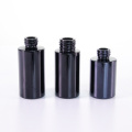 Black glass serum bottle with black dropper