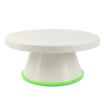 cake making sugar craft platform stand tool green plastic revolving cake turntable for baking