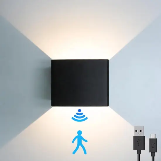 Battery Operated Wall Lamps with Switch and USB Charging - Portable Magnetic Cordless Light