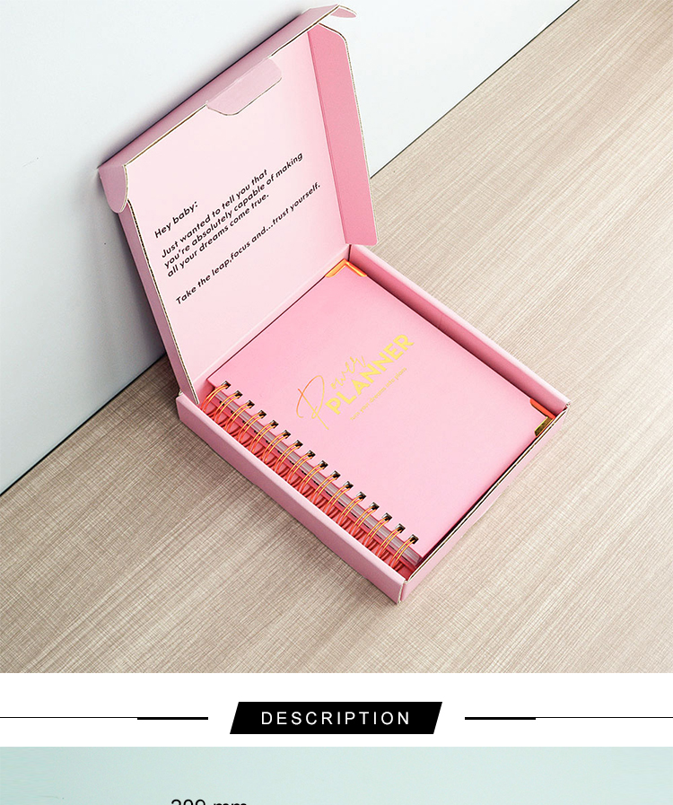 Office Supplier Custom Printing Agendas logo Note Book Organizer Diary Journal Diary Daily Planner for Gift