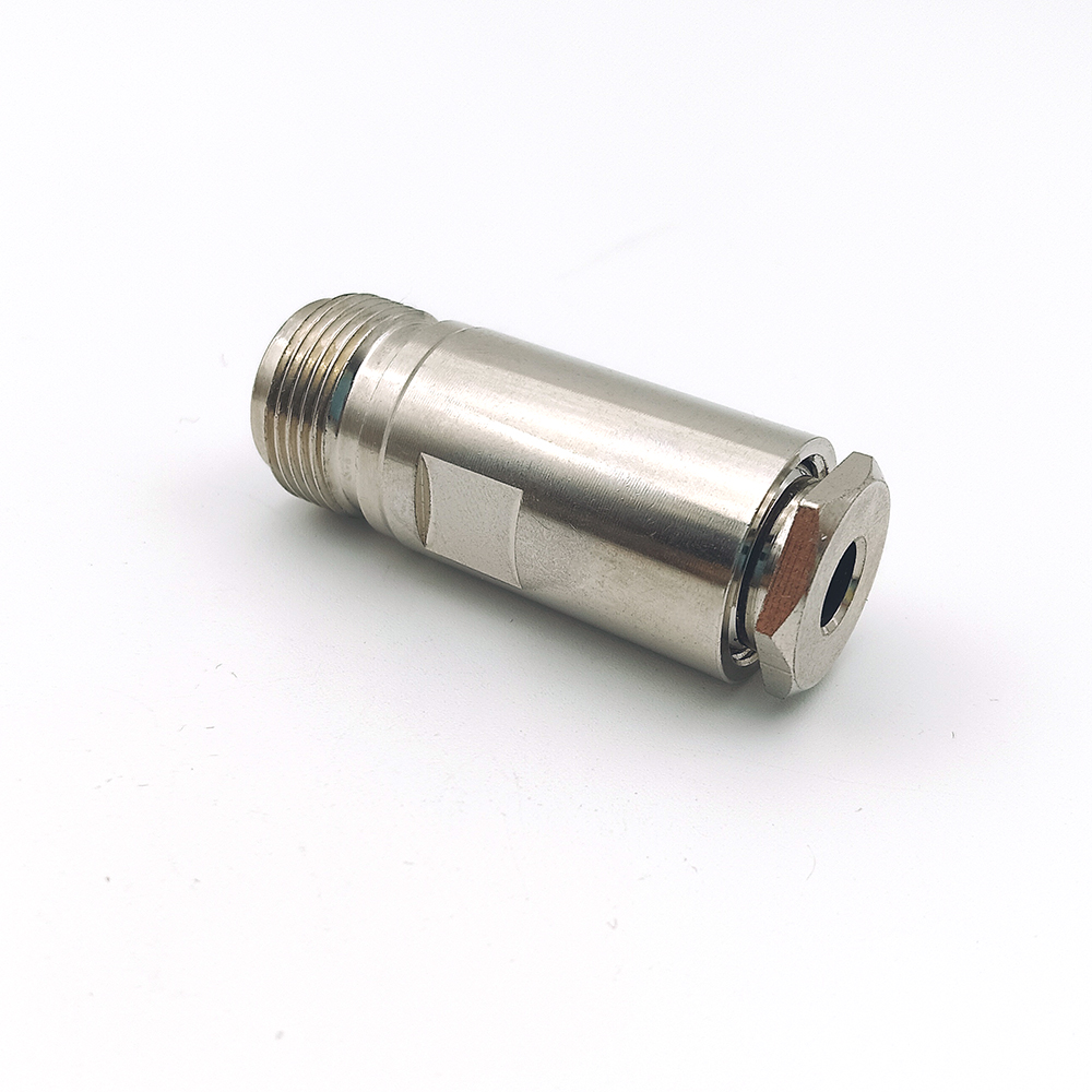 Straight N Female Clamp/Solder Coaxial Cable Connector