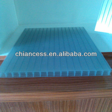 four wall polycarbonate hollow pc sun sheet as roofing/rooflight/decorative
