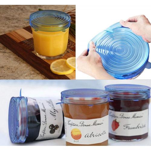 Freezer microwave safe non-spill silicone stretch lids