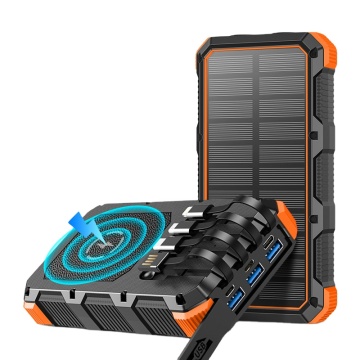 Tragbare 36800mah Solar Power Bank mit Campingleuchten und eingebautes Kabel für Outdoors