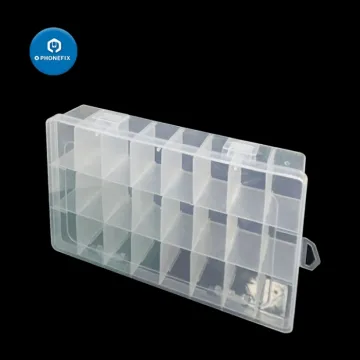 24 Compartment Storage Box Adjustable Plastic Case Component Organizer