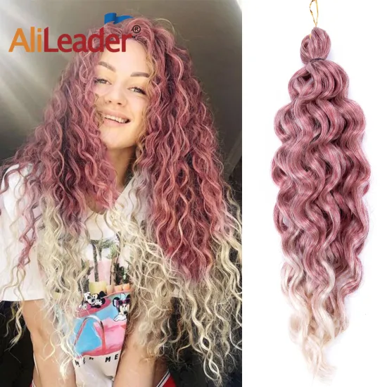 Synthetic Ombre Hawaii Curl Crochet Braiding Hair Extension