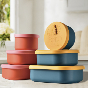 Hot Sale Food Grade Reusable Silicone Rectangle Food Storage Container - Lunch Box