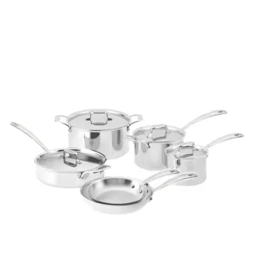 OEM Manufacturer of Tri-ply 10pcs Stainless Steel 304 Cookware Set
