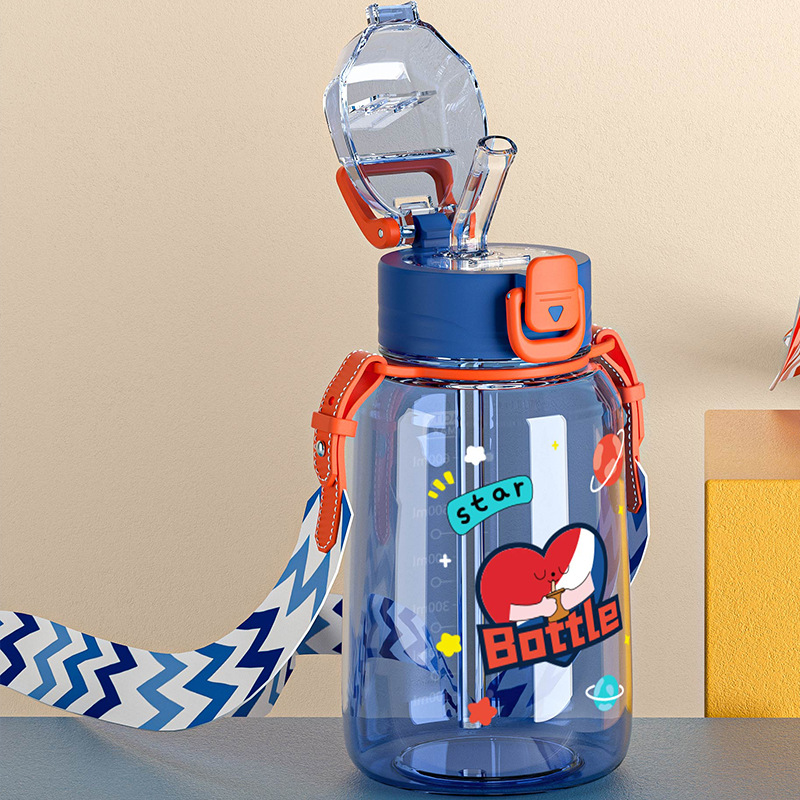 850ml children water bottle with straps BK-PL12-blue 850ml children water bottle with straps BK-PL12-blue