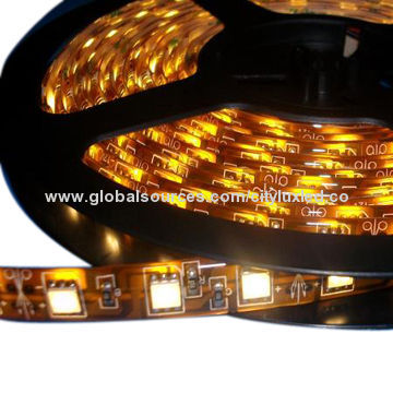 5050 SMD 30LED/m 7.2W/m 12/24V DC warm white LED strip with 480-520lm/m lumen,CE,RoHS,UL listed