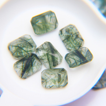 Green Hair Crystal Octagonal Rose Flat Bottom Cutting