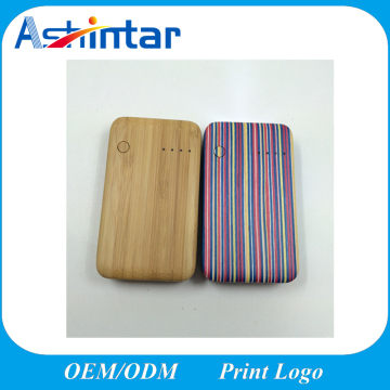 6000mAh Battery Power Supply Bamboo Power Bank with Customed Logo