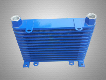 Universal Blue aluminum engine transmission oil cooler For Racing Cars