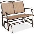 Patio Loveseat Glider Bench Outdoor Steel