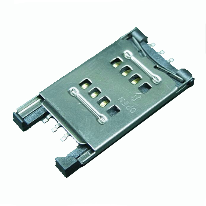 SIM-KAART 6PIN 2,90 mm hoogte shell-connector