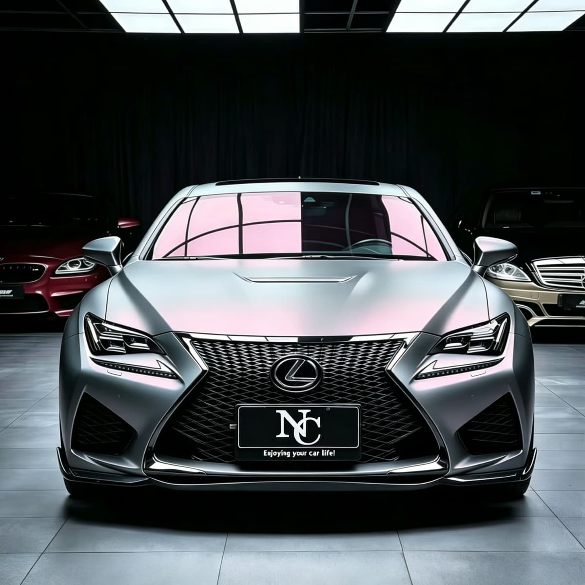 Self-Healing Tech-Grey Pink Auto Wrap