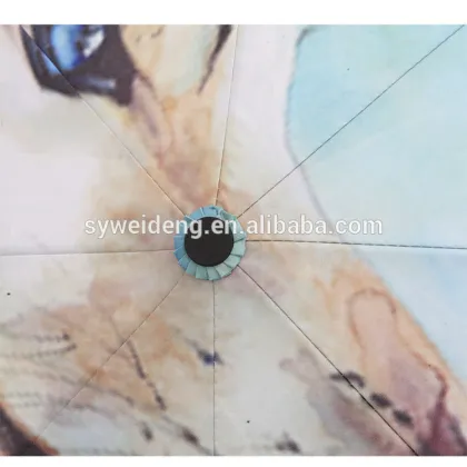 21 inch wolf printing manual open three folding umbrella