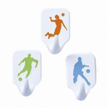 Plastic Adhesive Wall Hooks, 5.7 x 6 x 2.8cm Individual Size, OEM Orders Available