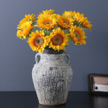 Bán buôn chất lượng cao 45cm STEM Wedding Flower Mô phỏng hoa hướng dương Latin Hoa hướng dương