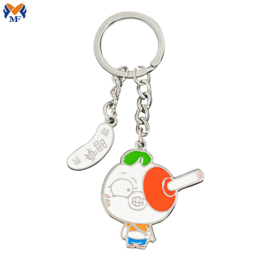 Metal Customized Cute Animal Design French Bulldog Keychain