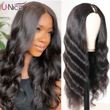 U PART WIG HUMAN HAIR QUICK & EASY AFFORDABLE WIGS FOR WOMEN Real Scalp Glueless Human Hair Wigs No Sewing in