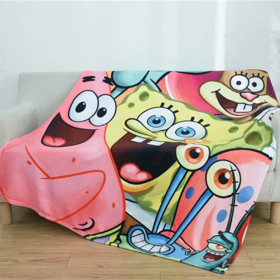 Amazon hot sell cartoon coral fleece sofa children blanket in bulk