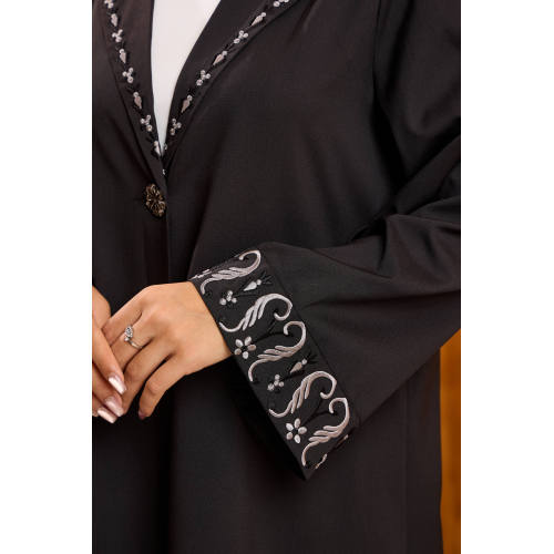 یقه دوزی مشکی آستین دوزی Abaya