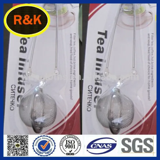 stainless steel wire mesh tea infuser with long handle
