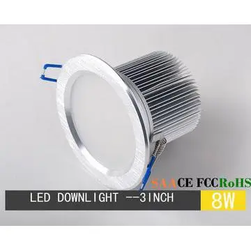 LED ceiling light 8W with silver case