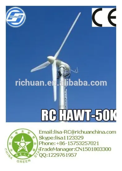 Large Blade 50KW Horizontal Axis Wind Turbine Generator Manufacture for sale