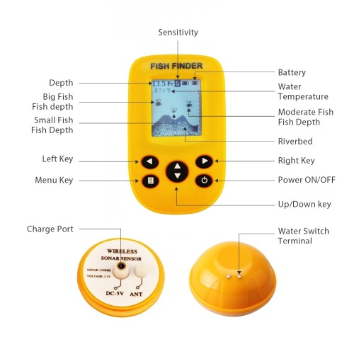 Echo Sounder Wireless Sonar Sensor Fish Finders For Boats Humminbird