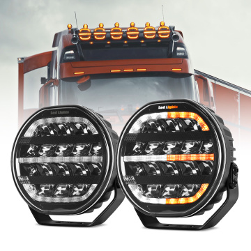 Newest Heavy Duty Semi Truck Scania Man LED Work Light 7 Inch 12V/24V