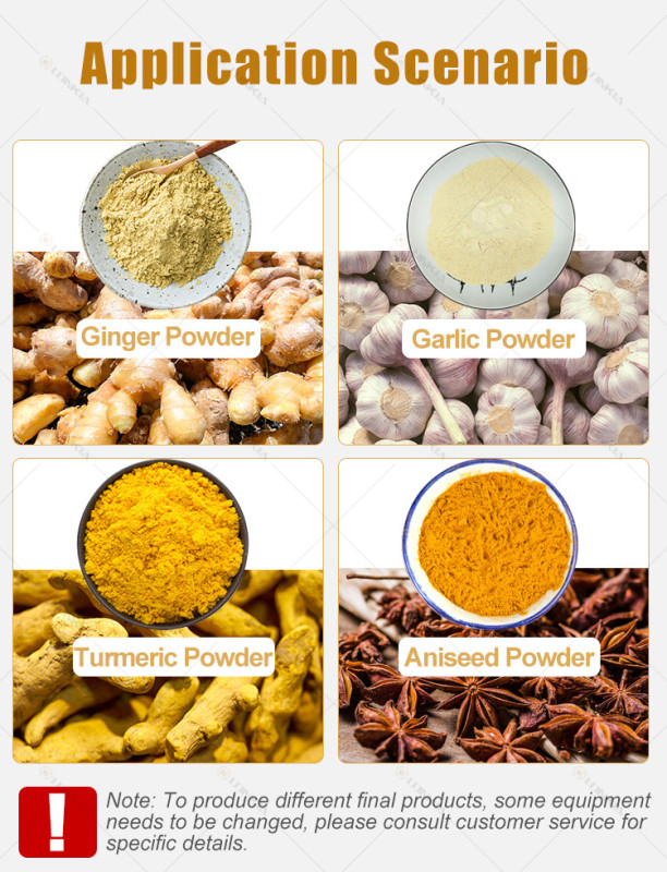 Automatic Industrial Spice Powder Processing Machine: Pepper, Aniseed, Garlic, Turmeric, Ginger