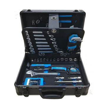 84-Piece Bi-Color Aluminum Tool Box: Ideal for Car Repair and Daily Home Use