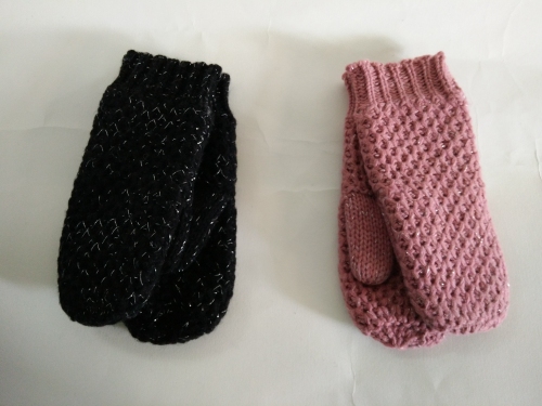 Warna Plain Rajutan Mittens hangat