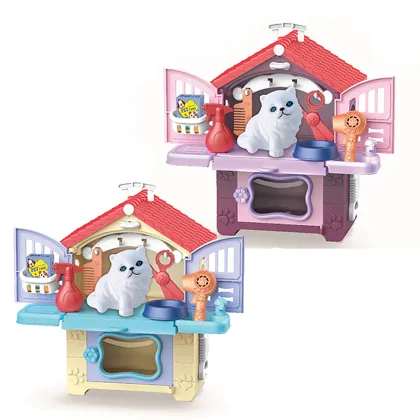 9pcs Pet House Care Doll Toys: A Cute Dog Beauty Shop for Your Furry Friends