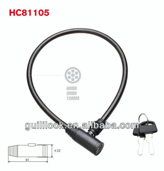 HC81105 small round steel cable key lock