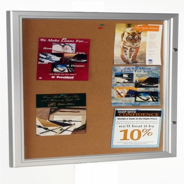 Enclosed Bulletin Board with Locking Door