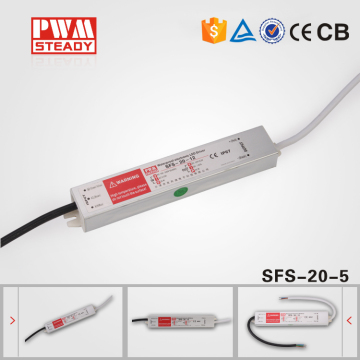 LPV 20w 12v 1.7a 12 volt led light strips driver Aluminum case Outdoor switching power supply SFS-20-12