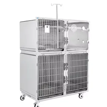 China Veterinary Stainless Steel Oxygen Dog Cage