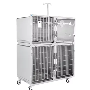 China Veterinary Stainless Steel Oxygen Dog Cage