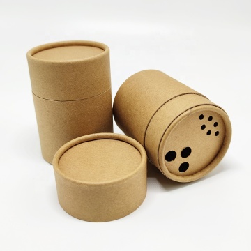 Luxury Cylinder Sifters: Sea Salt Shaker Spice Powder Paper Tube Packaging with Top Shaker for Dry Shampoo
