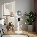 Hochwertiger weißer Standventilator mit Fernbedienung und LED-Anzeige